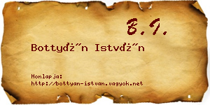 Bottyán István névjegykártya